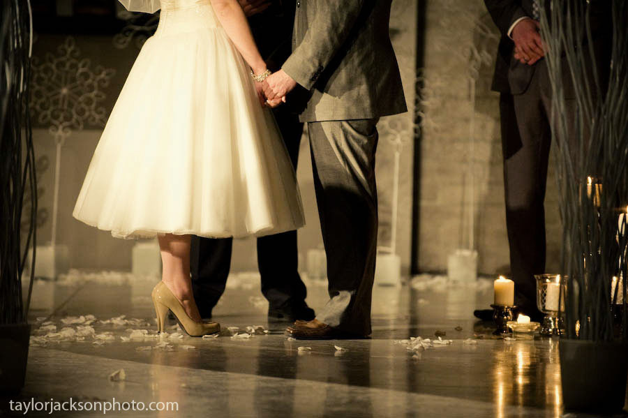 shoe shot wedding ceremony Clay and Glass Gallery Waterloo