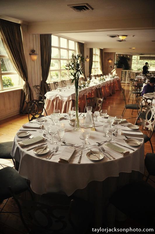 The Pines, Cambridge. Set up for a wedding.