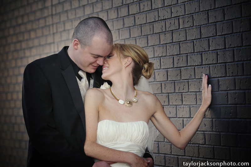 Waterloo town square romantic wedding photograph